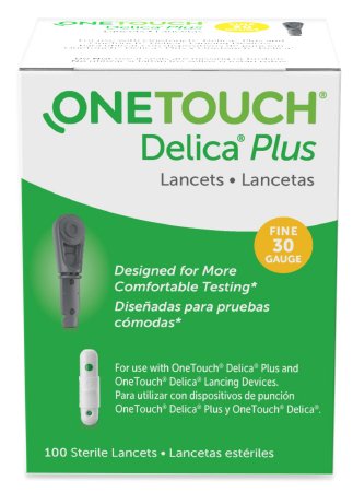 LifeScan Lancet OneTouch® Fine Lancet Needle Multiple Depth Settings 30 Gauge Twist top Activation