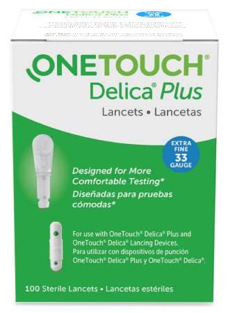 LifeScan Lancet OneTouch® Incision Device Needle Multiple Depth Settings 33 Gauge Twist top Activation