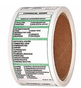 Grainger Pre-Printed Label Laboratory Use Green / White Vinyl Chemical Name Black Lab / Specimen 2 X 4 Inch - M-1145848-1264 - Roll of 1