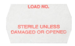 SPS Medical Supply Pre-Printed / Write On Label Advisory Label White Paper Load No. Sterilized Unless Damaged or Opened Red Dated - M-1146049-1932 - Box of 10