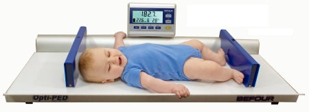 Befour Baby Scale Opti-Ped Digital LCD Display 60 lbs. Capacity Blue / White Battery Operated