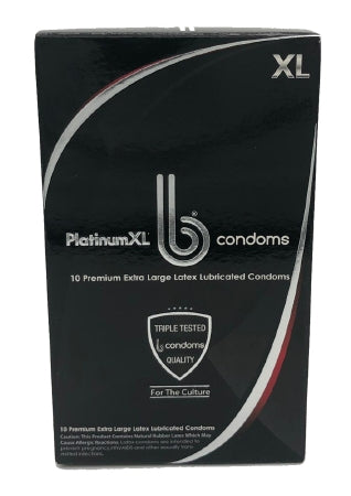 B Holding Group Condom Platinum XL b® Lubricated Large