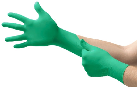 Ansell Exam Glove Micro-Touch® DENTA-GLOVE® X-Small NonSterile Polychloroprene Standard Cuff Length Textured Fingertips Green Not Chemo Approved - M-1146696-2314 - Case of 1000