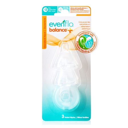 Evenflo Nipple Evenflo® Feeding Balance + Standard Neck Medium Flow Tip Ages 3 Months and Up