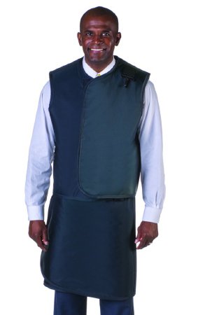 Wolf X-Ray X-Ray Apron / Vest with Thyroid Collar Navy Blue Wraparound Style Large