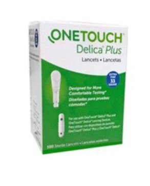 LifeScan Lancet OneTouch® Delica® Extra Fine Lancet Needle Multiple Depth Settings 33 Gauge Twist top Activation