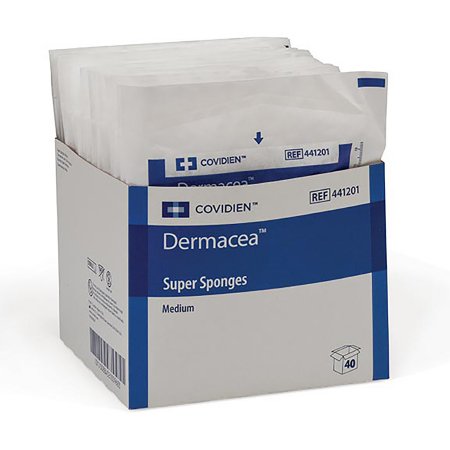 Cardinal USP Type VII Gauze Sponge Dermacea™ Woven Gauze 12-Ply 6 X 6-3/4 Inch Rectangle Sterile