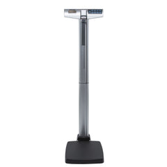 Health O Meter Column Scale with Height Rod Health O Meter® LCD Digital Display 250 kg Weight Capacity Black Battery Operated