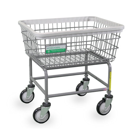 R & B Wire Products Antimicrobial Laundry Cart 100 lbs. Weight Capacity Steel Tubing 5 Inch Clean Wheel System™ Casters - M-1147872-2166 - Each