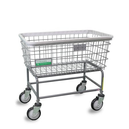 R & B Wire Products Antimicrobial Laundry Cart 100 lbs. Weight Capacity Steel Tubing 5 Inch Clean Wheel System™ Casters - M-1147873-3547 - Each