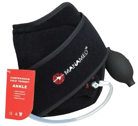 Manamed Ankle Wrap EZ Ice One Size Fits Most Hook and Loop Strap Closure Left or Right Foot
