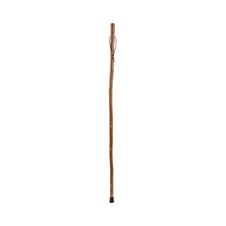 Mabis Healthcare Hiking Staff Brazos™ Wood 55 Inch Height Free Form Brown Sassafras Print