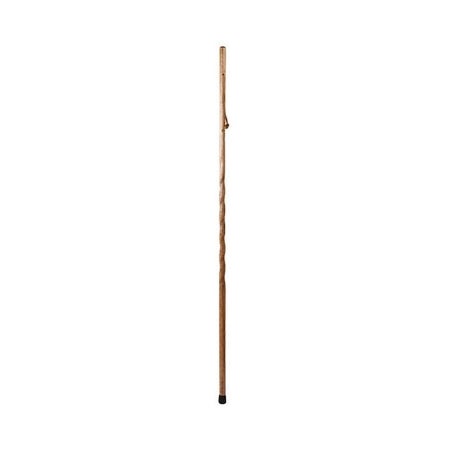 Mabis Healthcare Hiking Staff Brazos™ Wood 55 Inch Height Twisted Brown Oak Print