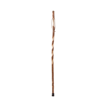 Mabis Healthcare Hiking Staff Brazos™ Wood 48 Inch Height Twisted Sassafras Print