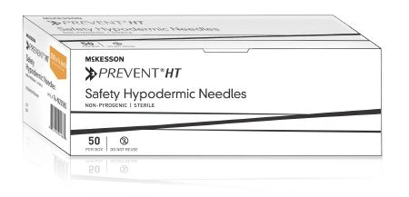 Hypodermic Needle McKesson Prevent® HT Hinged Safety Needle 25 Gauge 5/8 Inch Length - M-1150040-4420 - Case of 800