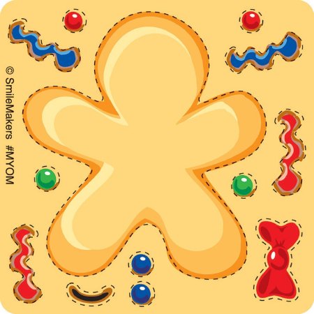 SmileMakers SmileMakers® 100 per Unit Gingerbread Man Sticker 2.5 Inch