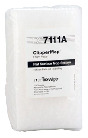 Texwipe Cleanroom Mop Pad Kit Texwipe® ClipperMop™ White Foam Disposable - M-1150392-4416 - Case of 100