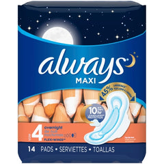 Procter & Gamble Feminine Pad Always® Maxi with Wings Overnight Absorbency