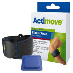 BSN Medical Elbow Support with Hot/Cold Pack Actimove® Sports Edition One Size Fits Most Pull-On / Hook and Loop Strap Closure Strap Left or Right Forearm 11 to 15-3/4 Inch Forearm Circumference Black