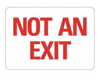 Grainger Door Sign Restricted Access LYLE Not An Exit - M-1151080-4443 - Each