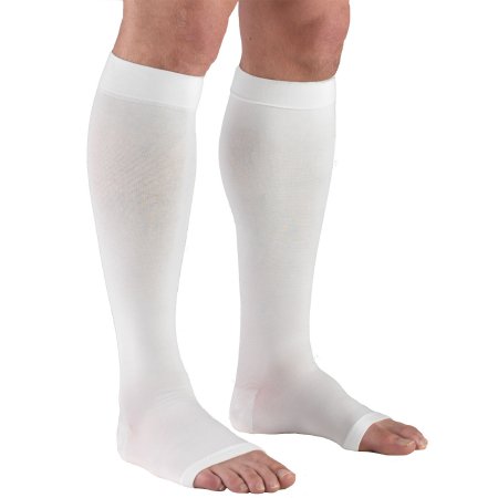 TruForm Compression Stocking Truform® Knee High X-Large White Open Toe