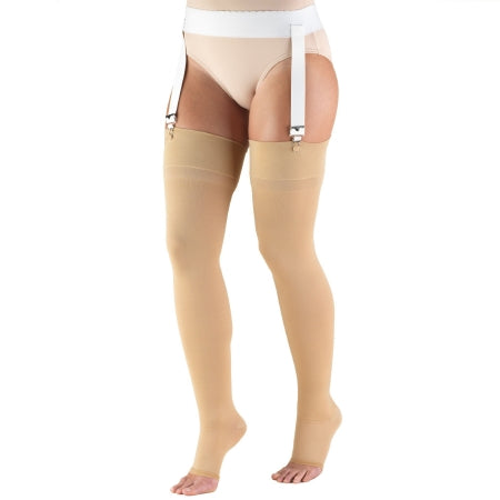 TruForm Compression Stocking Truform® Thigh High X-Large Beige Open Toe