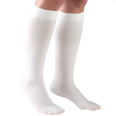 TruForm Compression Stocking Truform® Knee High Small White Closed Toe