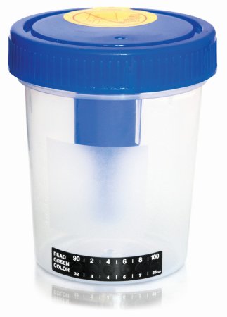 Urine Specimen Container with Integrated Transfer Device McKesson Polypropylene 120 mL (4 oz.) Screw Cap Sterile