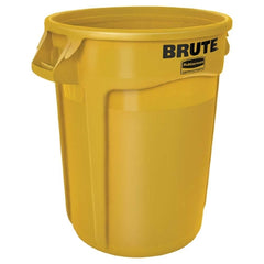 RJ Schinner Co Trash Can Rubbermaid® Brute® 32 gal. Round Yellow Plastic Open Top - M-1151827-1856 - Case of 6