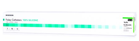 Foley Catheter McKesson 2-Way Coude Tip 5 cc Balloon 14 Fr. Silicone