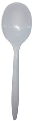 RJ Schinner Co Soup Spoon Empress Medium Weight White Polypropylene