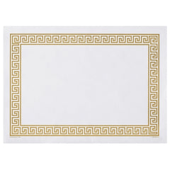 RJ Schinner Co PLACEMAT, PAPER HOFFMASTER GOLD GREEK 9 3/4"X14" (1000/CS)
