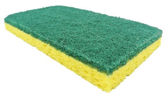 RJ Schinner Co Scouring Sponge / Pad Medium Duty Yellow / Green NonSterile Cellulose 3/4 X 3-3/8 X 6 Inch Reusable - M-1152392-1201 - Case of 8