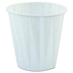 RJ Schinner Co Pleated Water Cup 3.5 oz. White Paper Disposable