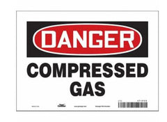 Grainger Wall Sign Caution Condor Danger Compressed Gas - M-1152591-3908 - Each