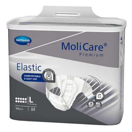 Hartmann Unisex Adult Incontinence Brief MoliCare® Premium 10D Large Disposable Heavy Absorbency - M-1153087-2078 - Case of 56