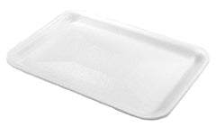 RJ Schinner Co TRAY, FOOD POLYSTYRENE WHT 8.25"X5.75"X0.5" (125/PK 4PK/CS)