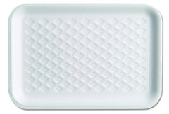 RJ Schinner Co TRAY, FOOD POLYSTYRENE WHT 8.25"X5.75"X0.5" (125/PK 4PK/CS)