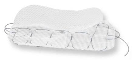Anatomical Hernia Repair Mesh Parietex Partially Absorbable Knitted Polyester Monofilament 4 X 6 Inch Left with Lateral Slit Style Sterile