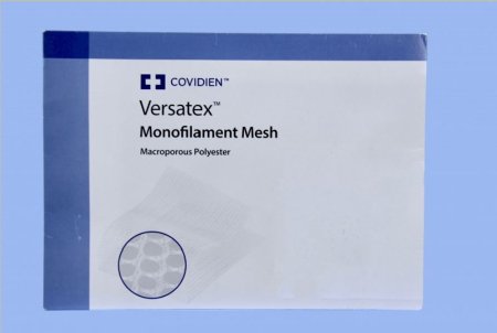 Monofilament Mesh Versatex Nonabsorbable Knitted Polyester Monofilament 15 X 10 cm Rectangle Style Sterile