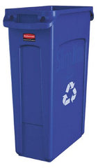 RJ Schinner Co Recycling Container Rubbermaid® Slim Jim® 23 gal. Rectangular Blue Resin Open Top - M-1153692-3214 - Each