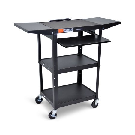 Luxor Utility Cart Luxor For use with Computer and Keyboard 3 Shelves 11.75 X 18.75