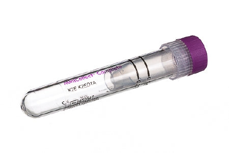 Greiner Bio-One MiniCollect® Capillary Blood Collection Tube Hematology K2 EDTA Additive 13 X 75 mm 250 to 500 µL Lavender Cap Closure Polypropylene Tube
