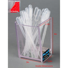 Poltex Inc Pipette Holder 2-1/2 X 3 X 4 Inch, Clear For Transfer Pipettes / Swabs