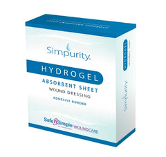 Safe N Simple Hydrogel Dressing Simpurity™ 4 X 5 Inch Rectangle 12 Count Sterile