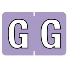 Medical Arts Press Pre-Printed Label Barkley® Chart Tab Lavender Laminated G G White Alpha Series 16 X 1-1/2 Inch - M-1156225-1653 - Pack of 1