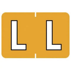 Medical Arts Press Pre-Printed Label Barkley® Chart Tab Yellow Laminated L L White Alpha Series 20 X 1-1/2 Inch - M-1156229-1178 - Pack of 1