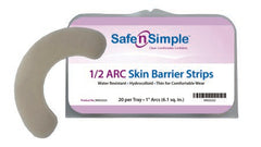 Safe N Simple Skin Barrier Arc Safe-n'Simple Mold to Fit, Standard Wear Adhesive without Tape Without Flange Universal System Hydrocolloid 1/2 Curve 1 Inch W