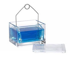 DWK Life Sciences LLC DISH, STAINING RECTGL W/GLASSCOVER (6/CS)