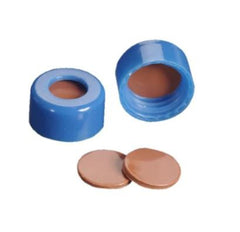 DWK Life Sciences LLC Wheaton® MicroLiter® Vial Closure FEP / Rubber Screw Cap with Septum Blue 9 mm NonSterile